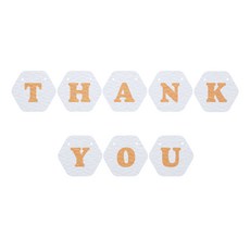 와니데코 THANK YOU가랜드 C 타입, 화이트(문자색 연오렌지)