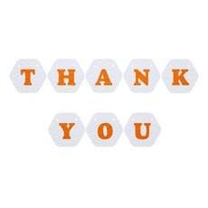 와니데코 THANK YOU가랜드 C 타입, 화이트(문자색 오렌지)