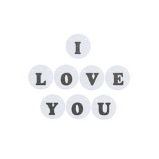 와니데코 I LOVE YOU가랜드 B 타입, 화이트(문자색 다크그레이)