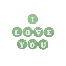 와니데코 I LOVE YOU가랜드 B 타입, 연그린(문자색 화이트)
