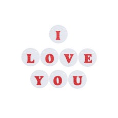 와니데코 I LOVE YOU가랜드 B 타입, 화이트(문자색 레드)
