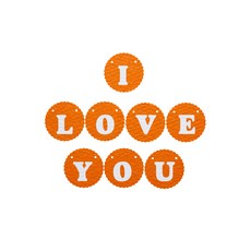 와니데코 I LOVE YOU가랜드 B 타입, 오렌지(문자색 화이트)