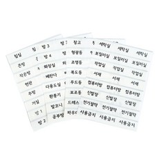 미오컴퍼니 꼬모네임 전기스위치 라벨 4매입, 투명, 3개