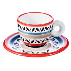 She's Deco 手繪濃縮咖啡杯組, 紅色, 1個