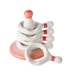 [She's Deco]手繪筷匙架組 掛鉤型 線條, 粉紅色, 1個