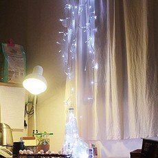 스투피드 LED 건전지 투명줄 조명 100구, 백색, 1개