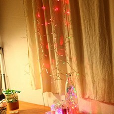 스투피드 LED 건전지 투명줄 조명 100구, 칼라, 1개