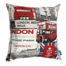 Maison Textile歐洲旅行倫敦街頭的下午(西班牙進口布料), 灰色+紅色