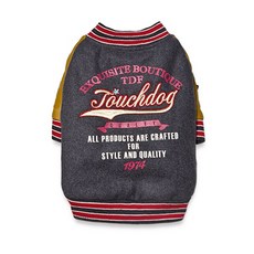 TOUCHPET 寵物棒球外套 TDCL0012A, 灰色