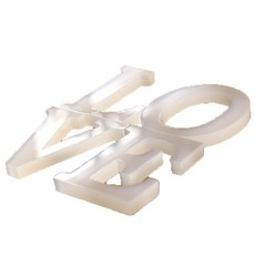 더하기 스탠딩 아크릴 화이트, L, 1개