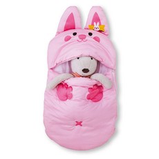 Organic Bean 兔子造型嬰兒睡袋, 粉色