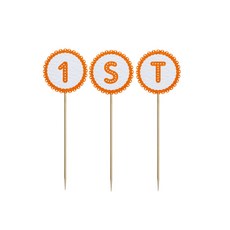 와니데코 미니파티픽 데코용품 1ST, 화이트 + 오렌지, 1개