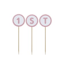 와니데코 미니파티픽 데코용품 1ST, 화이트 + 인디핑크, 1개
