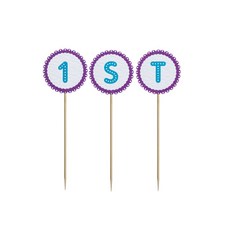 와니데코 미니파티픽 데코용품 1ST, 화이트 + 퍼플 + 스카이블루, 1개