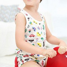 동물원 남아용 미니카 40수 런닝