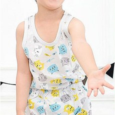 동물원 남아용 야옹이 40수 런닝