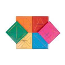 Learning Resources 雙面幾何釘板 橘色, 1個