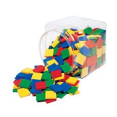 Learning Resources 方形彩色瓷磚 400塊, 1 個