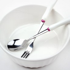 블룸엣홈 모노메탈원형 티스푼 4개 + 티포크 4개, 1세트, 1개