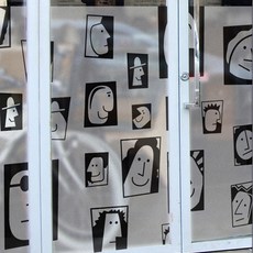 高級彩色霧面埃及角色(線條藝術)貼膜