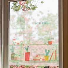 高級彩色霧面貼紙 媽媽的花園, 90x120cm/一體式