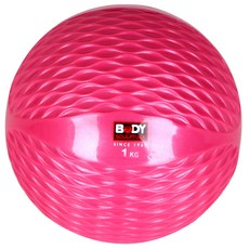 바디스컬쳐 토닝볼 1kg 10cm 헬스 요가 웨이트, 핑크, 1개