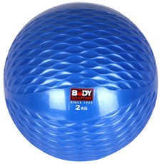 바디스컬쳐 토닝볼 2kg 12cm 헬스 요가 웨이트, 블루, 1개