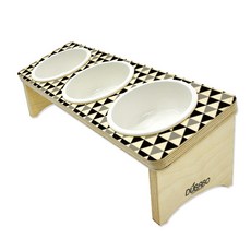 DUBABO 寵物狗北歐風餐桌 3格, 北歐02, 1組