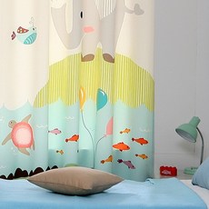 APOA ROOM Blackout動物圖案打孔窗簾, 孔眼型