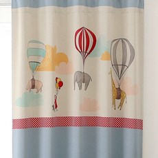 APOA ROOM 動物氣球藍色遮光窗簾, 針型