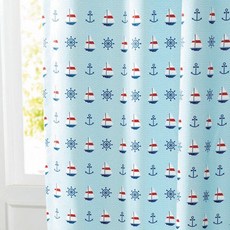 Apoa Room 帆船圖案遮光窗簾, 扣眼型