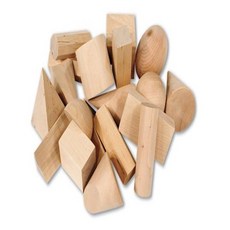 Learning Resources 木頭多立方體積木 19塊組, 1組, 單色