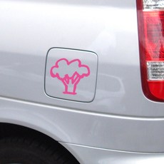 캘리그라피 자동차 주유구 스티커_c_나무, 핑크, 1개