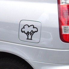 캘리그라피 자동차 주유구 스티커_c_나무, 진회, 1개