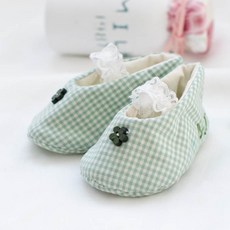 NANDDONG 手工DIY綠格紋鞋材料包, 1組