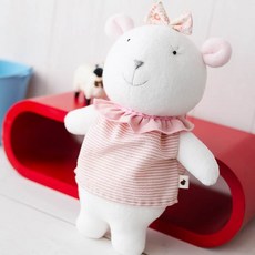 NANDDONG 睡眠安撫娃娃DIY縫紉組 圓熊款, 1組