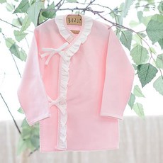 난쟁이똥자루 신생아용 레이스 배냇저고리 만들기 DIY, 분홍, 1개