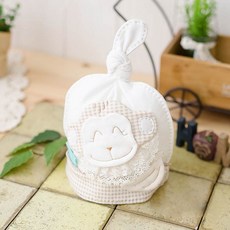 난쟁이똥자루 신생아용 오가닉 아기 원숭이 꼭지모자 만들기, 1개