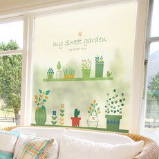 Mungkiwoldeu 高級彩色霧面窗貼 Sweet Gardening