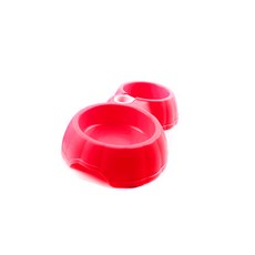 [이코디]미끄럼방지 반자동 급수형 애견식기, 레드, 1개