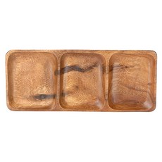 [모던하우스] 우드 삼등분 나눔접시 (30.5cm), 1개