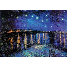 花園美術館 A009 隆河上的星夜 文森・梵谷 名畫
