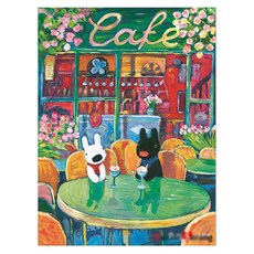 Gaspard et Lisa 卡斯柏和麗莎 春日咖啡館拼圖, 25x34cm