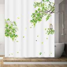 Wiberheim 窗戶彩繪 浴簾 樹林之間 150 X 180 cm, 1個