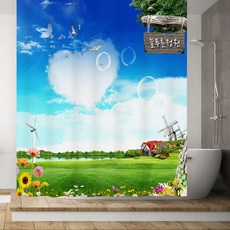 [窗戶彩繪] 浴簾_新一天的希望, 混合色, 1個