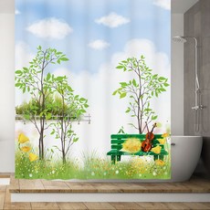 [窗戶畫] 浴簾_寧靜演奏, 多色(混合), 1個