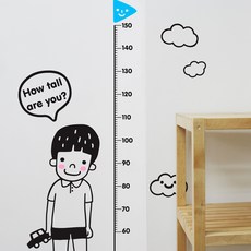 身高測量壁紙 P074 B款, 黑色的