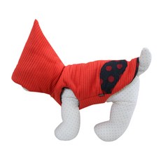 mignon queue 三角帽寵物連帽T恤, 紅色的