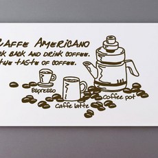 Mungkiwoldeu 咖啡廳貼紙 Italian roast coffee 1：2, 深棕色