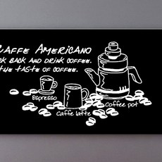 뭉키데코 카페스티커 Italian roast coffee 1:2, 화이트